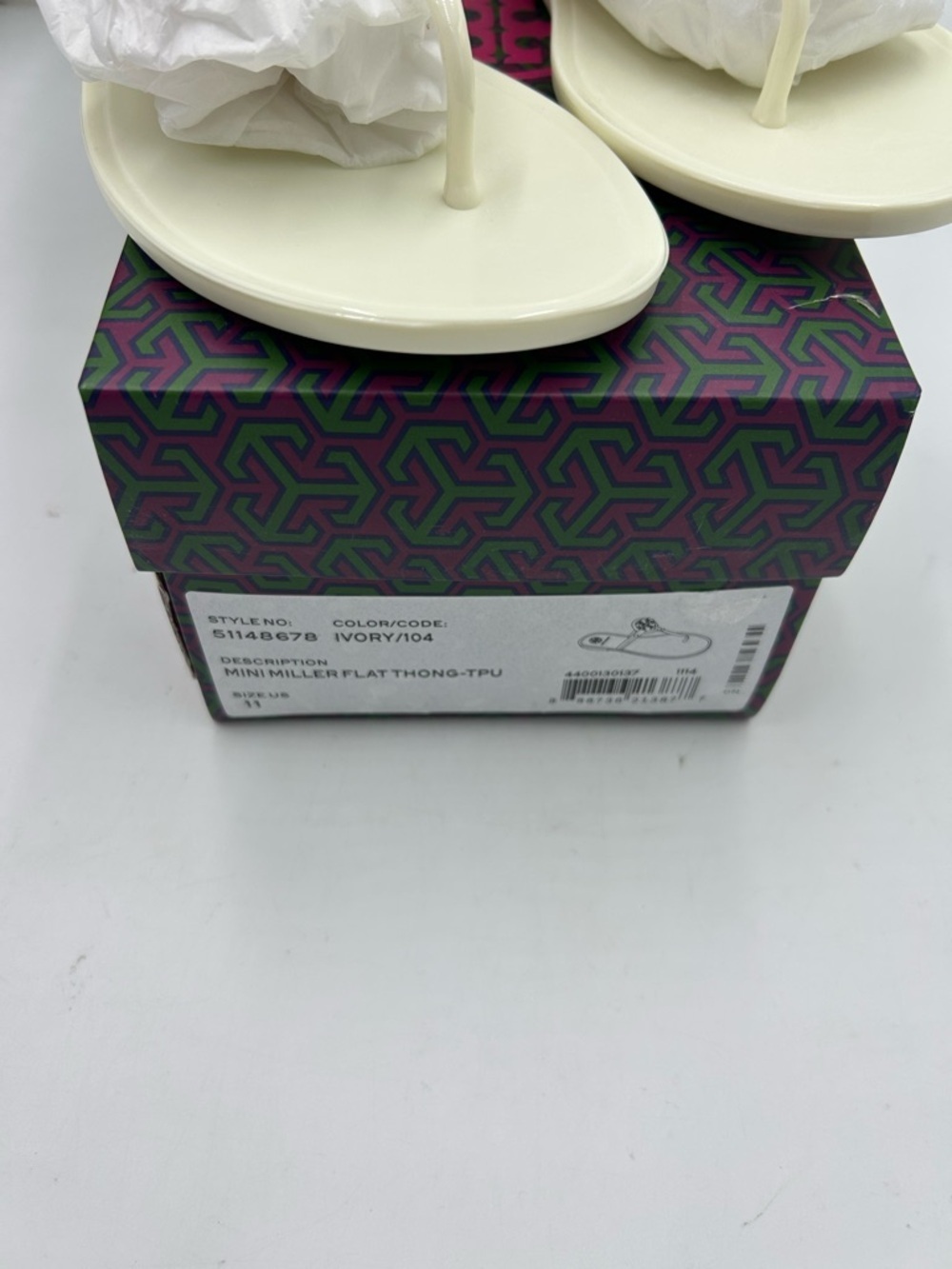 Women's TORY BURCH thong jelly sandals, size 11 - Picture 3 of 8